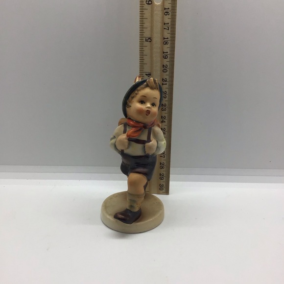 Vintage 1950’s Goebel Hummel Figurine School Boy Full Bee Backpack Bag Germany - Picture 6 of 11